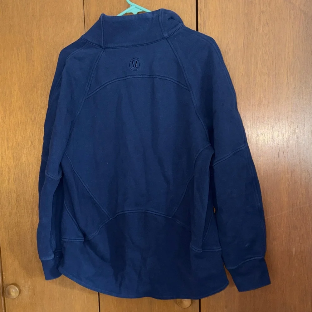lululemon athletica Navy Scuba Oversized Funnel-Neck Full Zip Sweatshirt - Picture 4 of 4